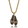 Iced Out Slipper Shoes Pendant