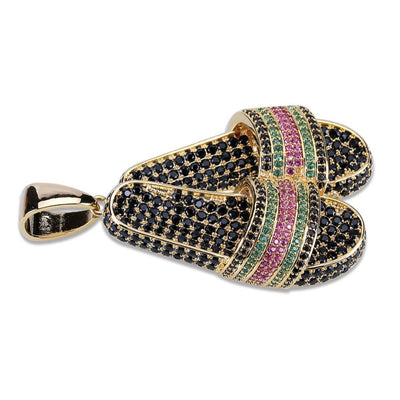 Iced Out Slipper Shoes Pendant