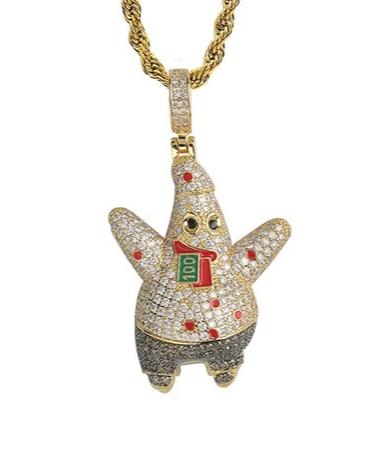 Iced Out Patrick Star Pendant