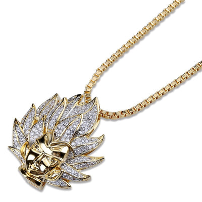 Ice out Super Saiyan Vegeta Pendant