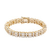 10mm Iced Double Row Tennis Bracelet