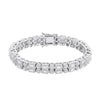 10mm Iced Double Row Tennis Bracelet