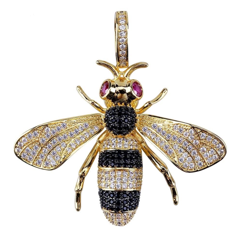 Iced Out Flexin' Bee Pendant