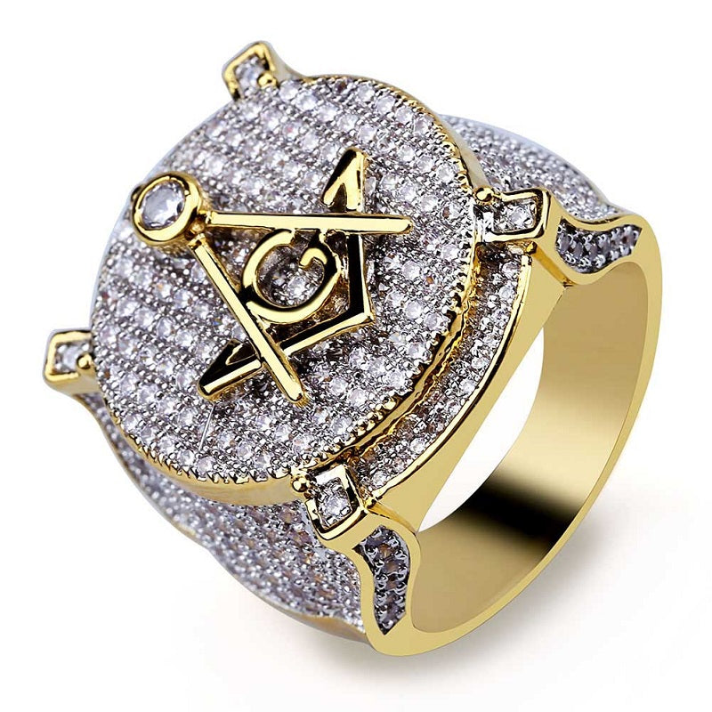 Iced Out Masonic Ring