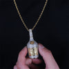 Iced Out Champagne Bottle Pendant